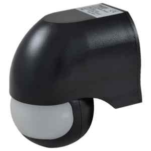 Tracon TMB-112F Mozgásérzékelő,infra falra,fekete 230V,50Hz,180°,max. 12 m,10s-12min,3-2000lux,IP44