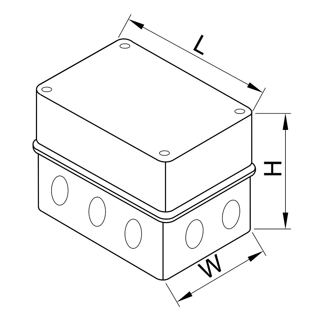 Tracon MD252016T Műanyag doboz,kikönnyített,világos szürke,átlátszó fedéllel 250×200×160mm,IP55 - Image 2