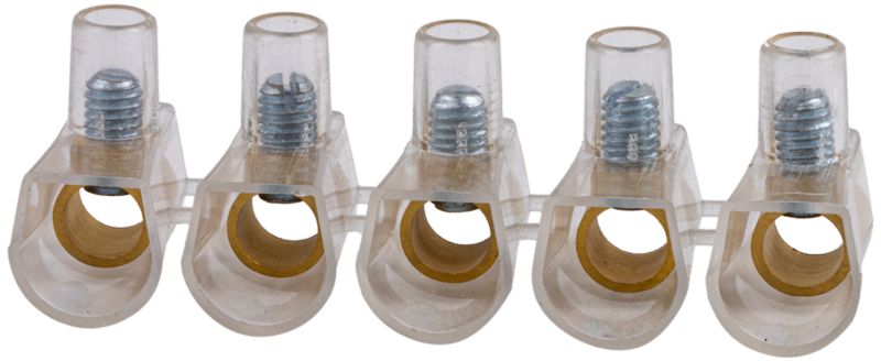 Tracon TBT-10 Csavaros csatlakozó,átlátszó házzal,5 tagú,1 csavar 5×10mm²,450VAC
