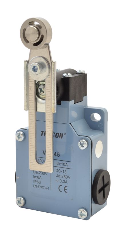 Tracon VM145 Helyzetkapcsoló,lengőkar-görgő 1xNO+1xNC,6A/230V AC-15,0,3A/250V DC-13,IP66