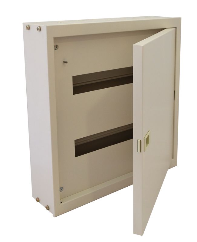 Tracon EDFKF-16/3 Fém elosztódoboz falon kívüli,maszkos,fehér 3×16 mod,H×W×D=605×445×110mm,IP42,RAL1013