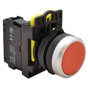 Tracon NYK3-R Egyszerű nyomókapcsoló,piros 1×NC,5A/230V AC-15,IP65