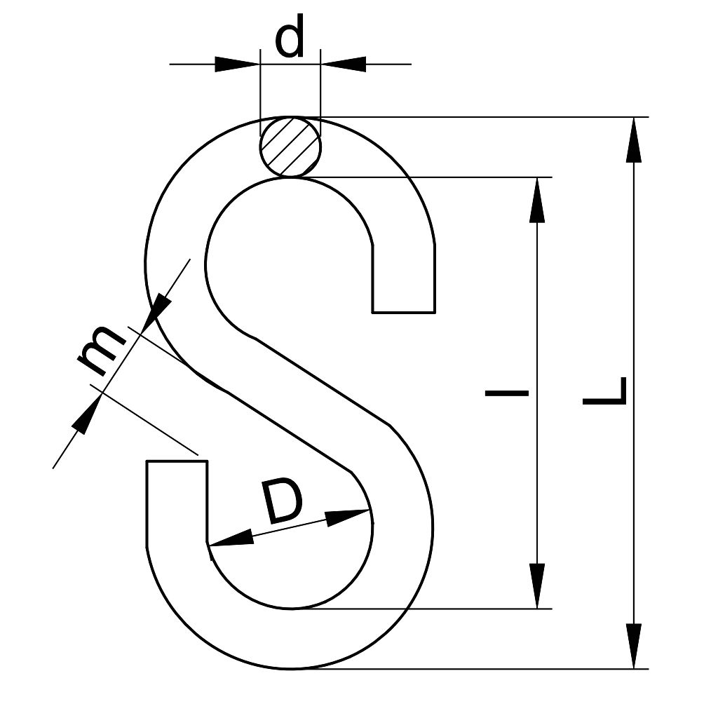 Tracon HR4-30 Acél kampó,horganyzott 4×30mm,575N - Image 2