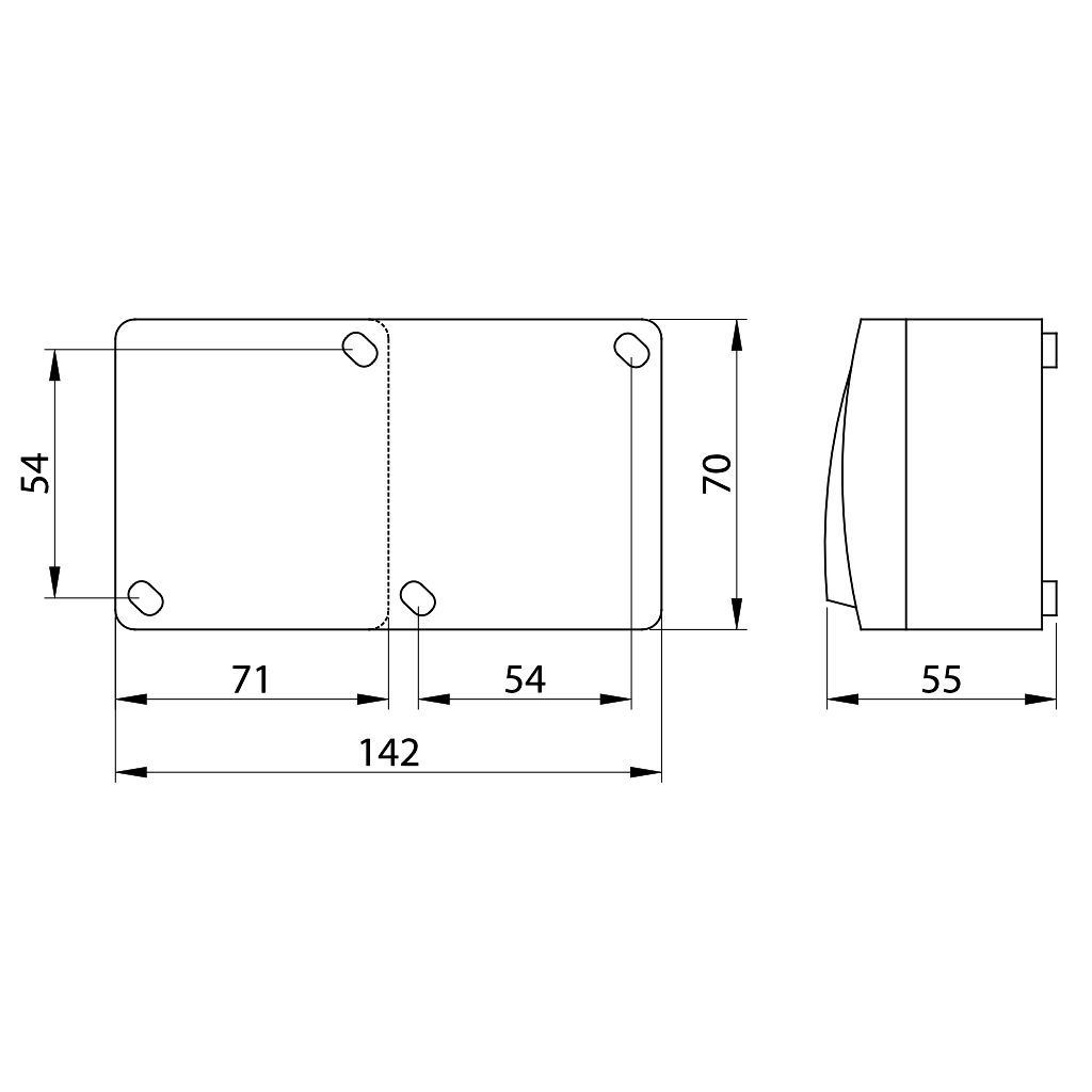 Tracon TR-PH05 Falon kívüli 1-áramkörös kapcsoló 10AX/250VAC,IP54 - Image 2
