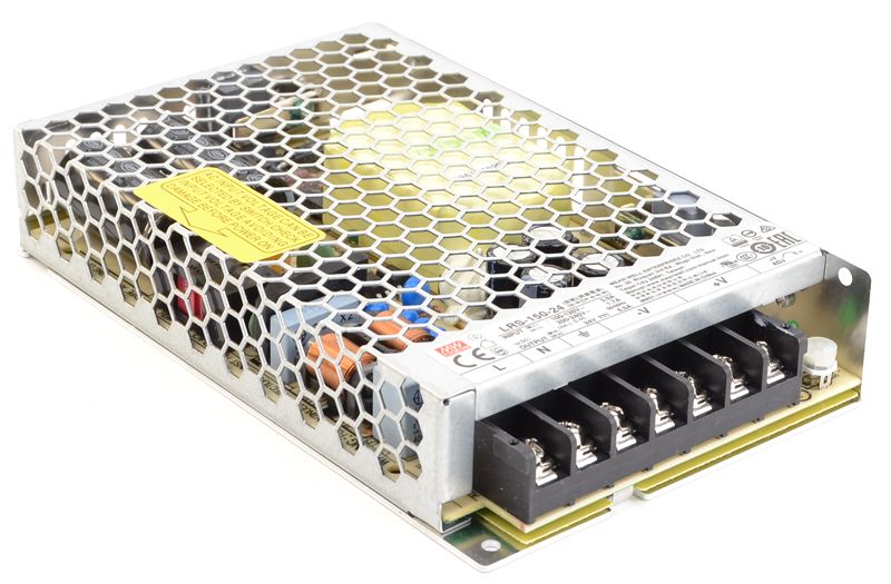 TRACON LRS-150-24 Fém házas LED meghajtó szalagokhoz, szabályozható DC kimenet 85-264 VAC / 24 VDC, 150 W, 0-6,5 A