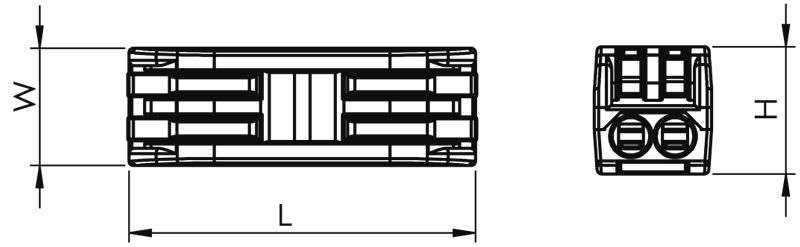Tracon OVOTT55 Csavar nélküli vezetékösszekötő,toldó,nyitható,átlátszó 0,5-4mm²,32A,400VAC 5P - Image 2