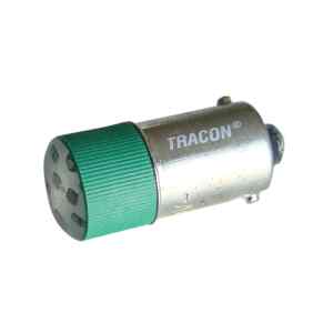 Tracon NYGL-AC400G LED-es jelzőizzó,zöld 400V AC,Ba9s