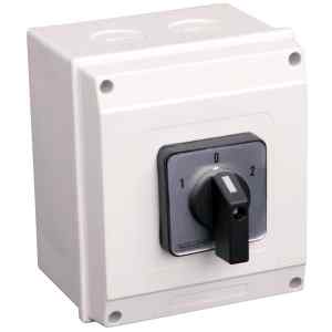 Tracon TKM-25/NT65 Tokozott közvetlen irányváltó motorkapcsoló,1-0-2 400V,50Hz,25A,7,5kW,48×48mm,IP65