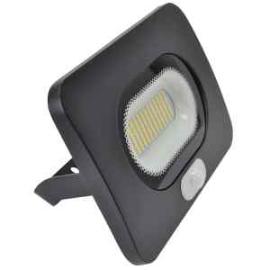 Tracon RSMDLM50 SMD fényvető mozgásérzékelővel,fekete 220-240V AC,50W,4000K,IP65,4000lm,110°,3-10m,EEI=G