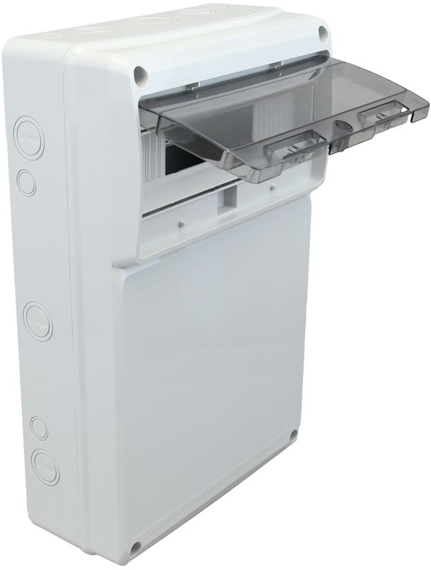 Tracon TDB503315 Üres ipari csatlakozódoboz szerelősínnel,ABS 16 mod,H×W×D=505×330×150mm,IP65 - Image 2