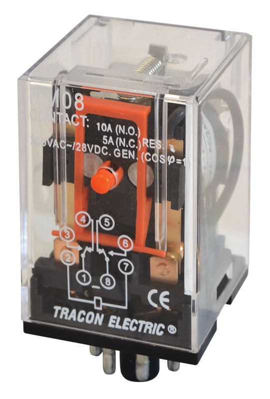 Tracon RM08-48AC Ipari relé 48V AC / 2×CO