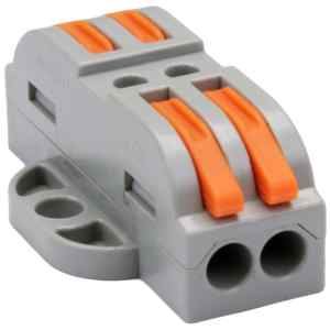 Tracon OVOFT22 Csavar nélküli vezetékösszekötő,toldó,nyitható 0,5-4mm²,32A,400VAC 2P