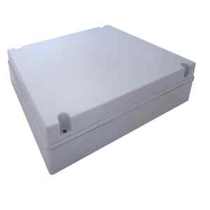Tracon MED383012 Elektronikai doboz,világos szürke,teli fedéllel 380×300×120mm,IP55