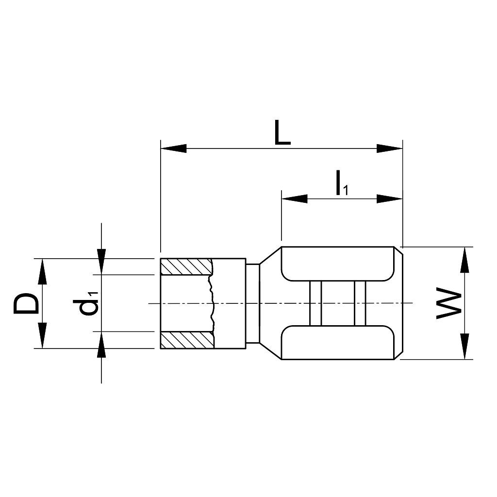 Tracon PCSH5 Szigetelt rátolható csatlakozó hüvely,sárgaréz,piros 4,8×0,8mm,1,5mm² - Image 2