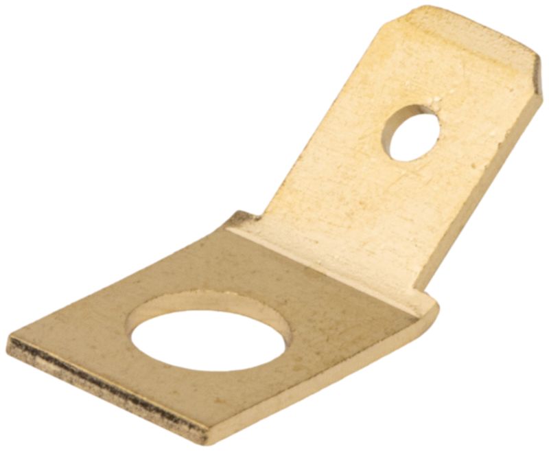 Tracon CSA-45-4 Csavaros rögzítésű szigeteletlen csatlakozó csap,sárgaréz 6,3x0,8mm 45°,M4