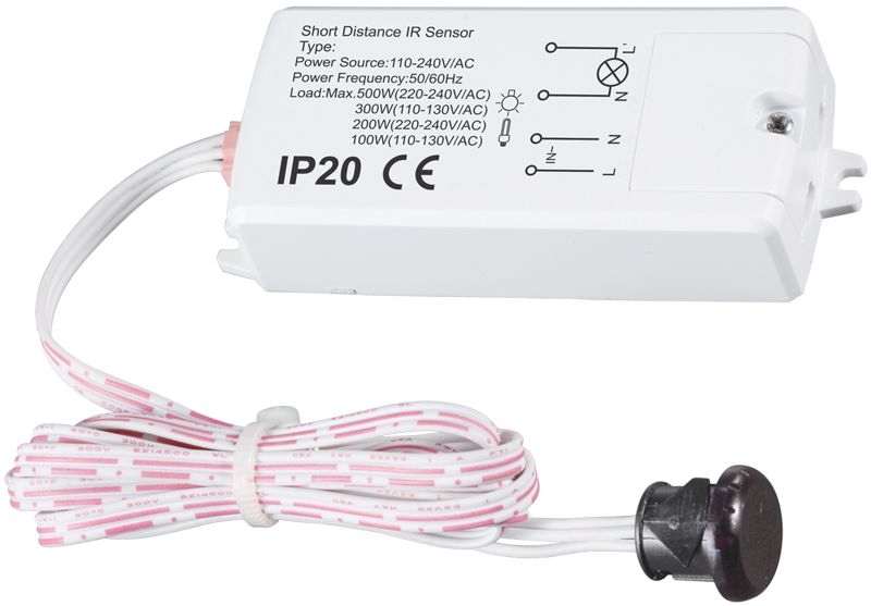 Tracon TMBB123 Mozgásérzékelő,rövid távú,működtetés ajtónyitásra 230V,50Hz,500/200W,5-6 cm,IP20
