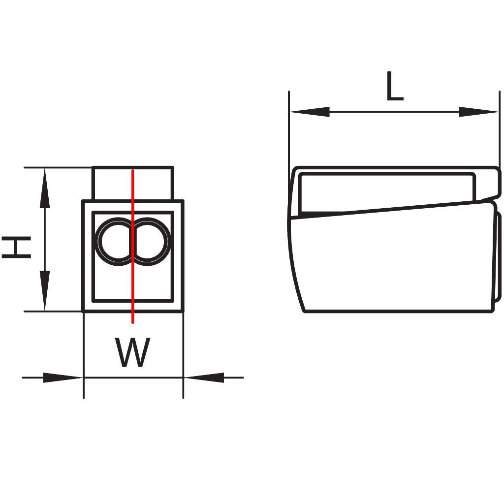 Tracon OLC21 2 vezetékes csillárkapocs In: 1-2,5mm²; Out: 0,5-2,5mm²,24A,400VAC,3P - Image 2