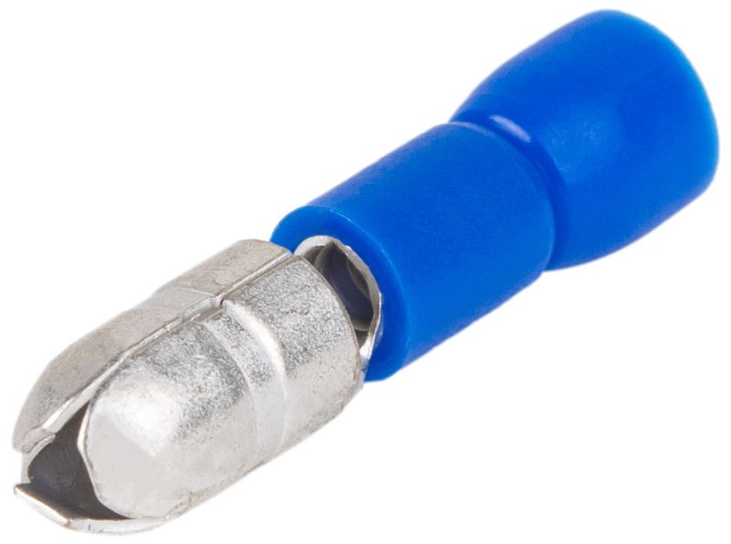 Tracon KH4 Szigetelt hengeres csatlakozó dugó,elektrolitréz,kék 2,5mm²,PVC