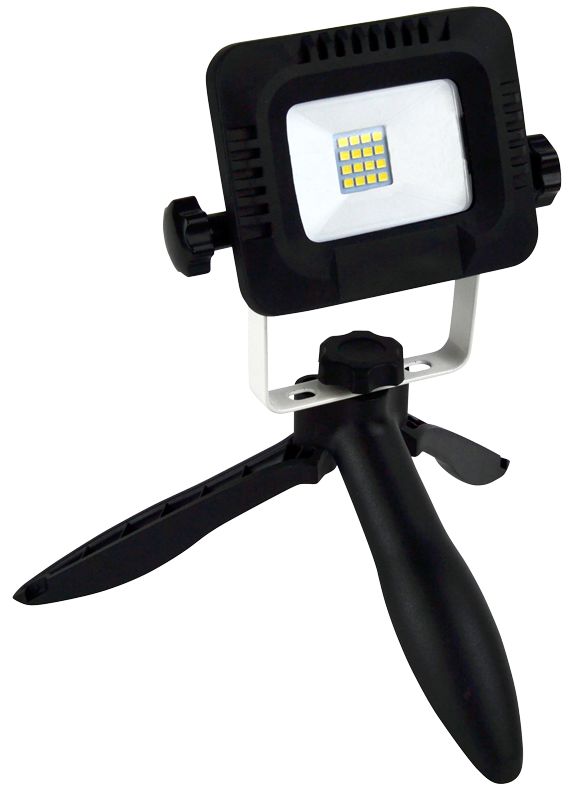 Tracon RSMDTRI10W Összecsukható állványos kézi LED fényvető 180-240 VAC,10W,IP44,4000K,3,7V 4400mAh,800lm