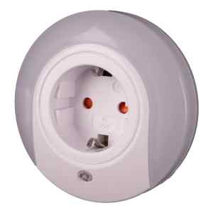 Tracon NLSCHUKO Éjszakai fény érzékelővel 230VAC,50Hz,0,42W,15lm,CDS,1xSCHUKO