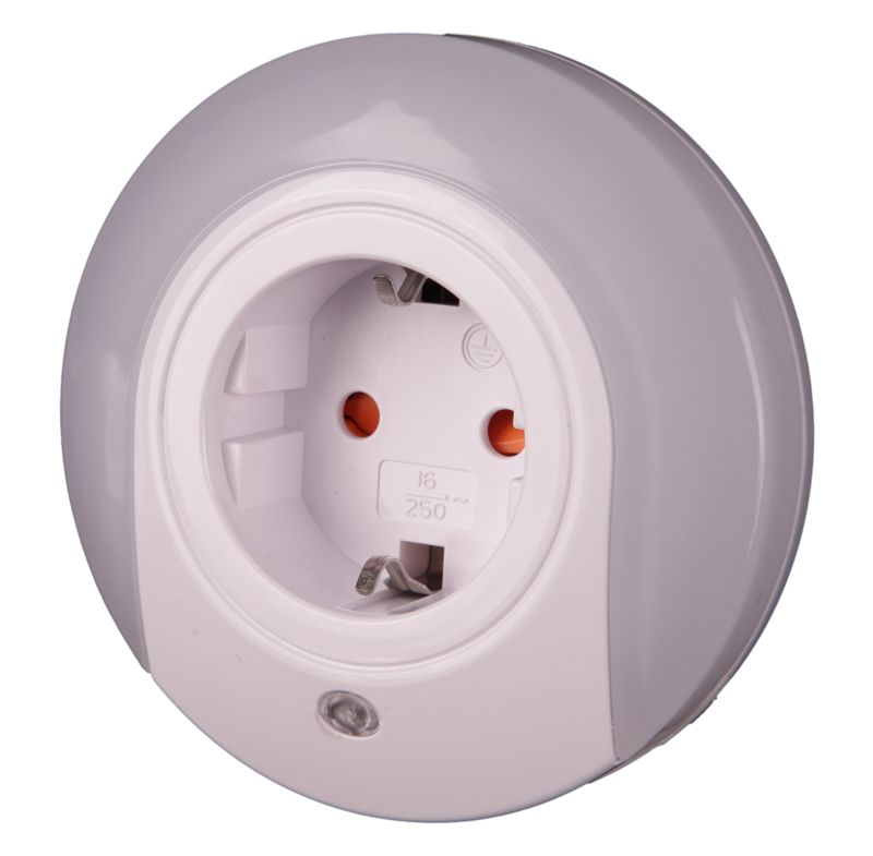 Tracon NLSCHUKO Éjszakai fény érzékelővel 230VAC,50Hz,0,42W,15lm,CDS,1xSCHUKO