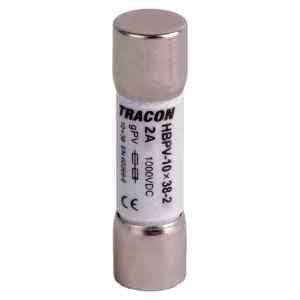 Tracon HBPV-10X38-3 Hengeres biztosító PV gPV,3A,1000VDC,10kA,10x38