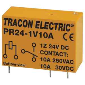 Tracon PR24-1V10A Print relé 24V DC / 1×CO