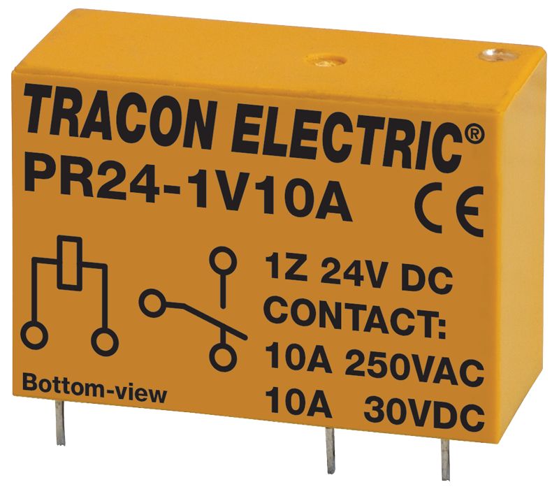 Tracon PR24-1V10A Print relé 24V DC / 1×CO
