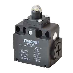 Tracon VT102 Helyzetkapcsoló,görgős 1xNO+1xNC,6A/230V AC-15,0,3A/250V DC-13,IP65