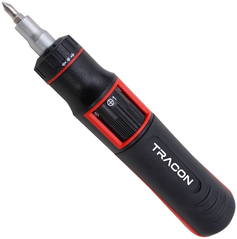 Tracon ACS10 Racsnis csavarhúzó beépített cserélhető fejekkel 190mm,10 bit