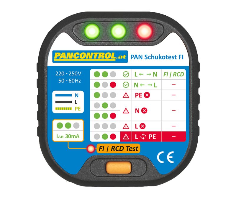 Tracon PANSCHUKOTESTFI Dugaszoló aljzat teszter CATII-600V