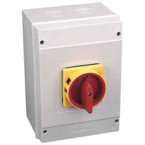 Tracon TSS-10/3T65 Tokozott biztonsági lakatolható szakaszoló kapcsoló 400V,50Hz,100A,3P,30kW,88×88mm,IP65