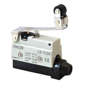 Tracon LS7124 Helyzetkapcsoló,rugószáras-csuklógörgő 1xCO,2A/230V AC-15,0,3A/250V DC-13,65mm,IP40