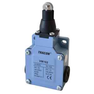 Tracon VM102 Helyzetkapcsoló,görgős fémházas 1xNO+1xNC,6A/230V AC-15,0,3A/250V DC-13,IP66