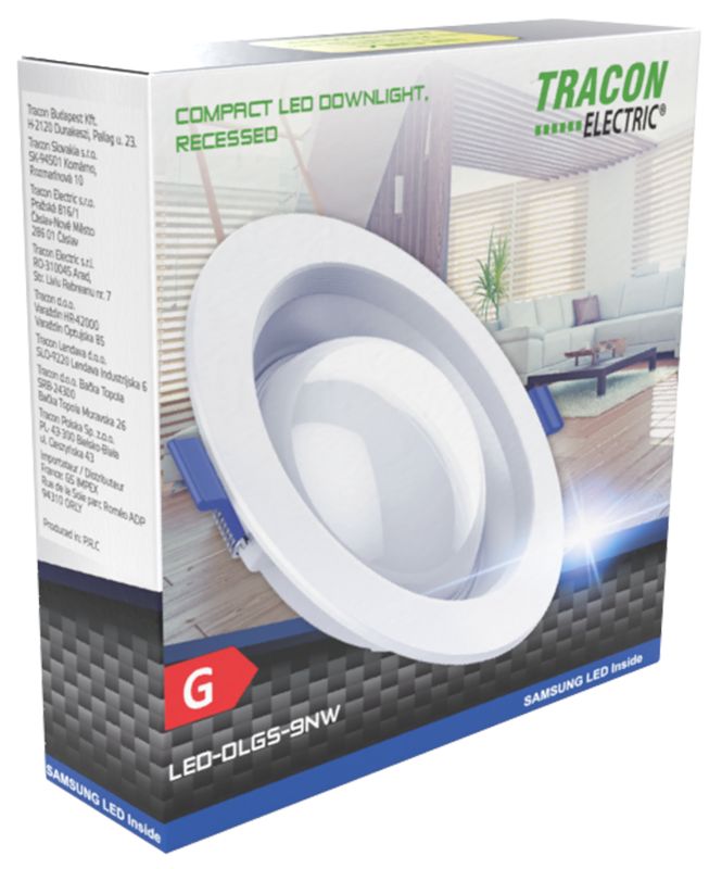 Tracon LED-DLGS-3NW Kompakt beépíthető LED mélysugárzó 230 VAC,3W,240lm,D=95 mm,4000 K,IP44,EEI=G - Image 2