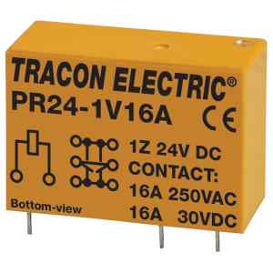 Tracon PR24-1V16A Print relé 24V DC / 1×CO