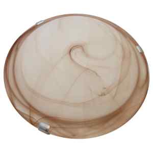 Tracon UFO-1-B Üveg mennyezeti UFO lámpatest,bézs 230V,50Hz,E27,max.1×60W,D=300 mm