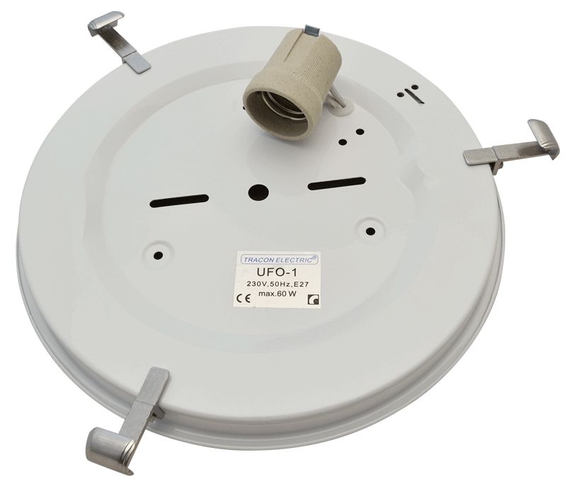 Tracon UFO-1-B Üveg mennyezeti UFO lámpatest,bézs 230V,50Hz,E27,max.1×60W,D=300 mm - Image 4