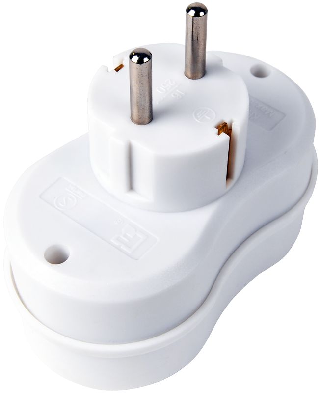 Tracon TNS2 Többférőhelyes átalakító csatlakozó,fehér 2×SCHUKO,max.16A,250VAC - Image 3