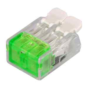 Tracon RVOG2 Csavar nélküli vezetékösszekötő,nyitható átlátszó 0,2-4mm²,32A,450VAC 2P