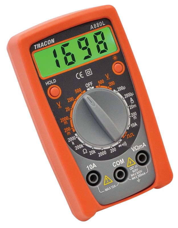 Tracon A880L Digitális multiméter DCV,ACV,DCA,OHM,diode check,signal