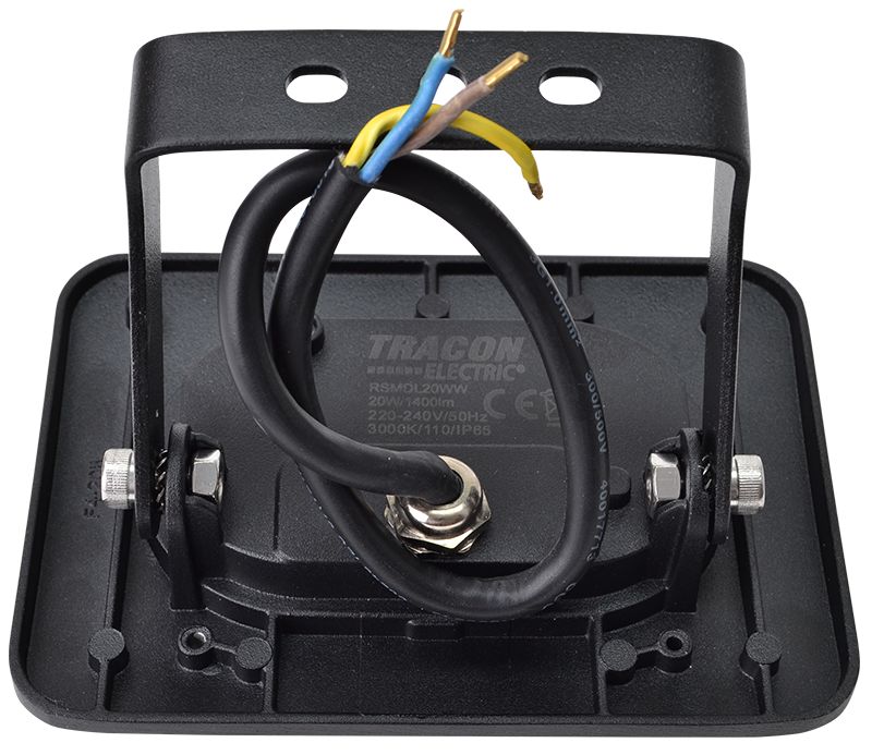 Tracon RSMDL20WW Fekete SMD fényvető 20W,3000K,IP65,220-240V AC,1500lm,EEI=G - Image 2