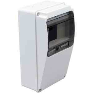 Tracon TDB231377 Üres ipari csatlakozódoboz szerelősínnel,ABS 6 mod,H×W×D=230×130×105mm,IP55