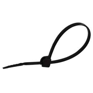 Tracon TU281 UV-álló fémnyelves kábelkötegelő,fekete 281×3,6mm,D=2-76mm,PA6.6