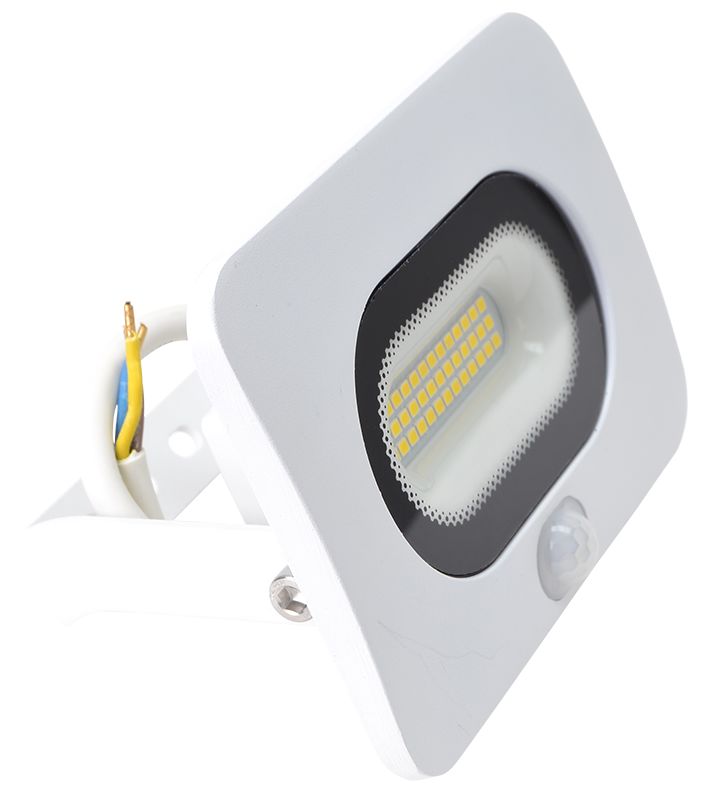 Tracon RSMDLFM20 SMD fényvető mozgásérzékelővel,fehér 20W,4000K,IP65,220-240V AC,1600lm,110°,3-10m,EEI=G