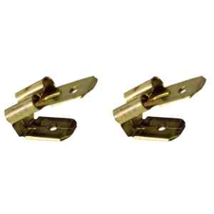 Tracon CSEL Szigeteletlen rátolható csatlakozó csap+hüvely,sárgaréz 6,3×0,8mm,1-2,5mm²
