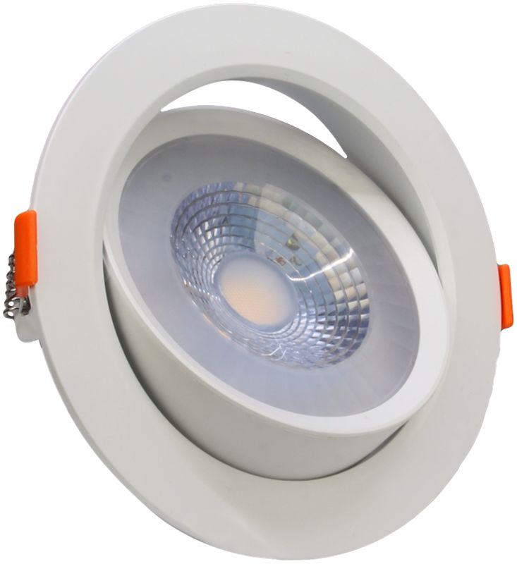 Tracon DLCOB12NW Beépíthető álmennyezeti LED lámpatest,forgatható 200-240 V,50Hz,12W,4000K,960lm,38°,IP20,EEI=G