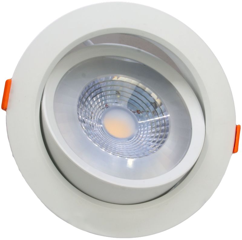 Tracon DLCOB12NW Beépíthető álmennyezeti LED lámpatest,forgatható 200-240 V,50Hz,12W,4000K,960lm,38°,IP20,EEI=G - Image 2