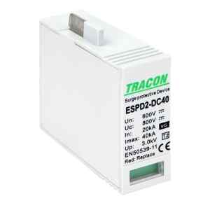 Tracon ESPD2-DC40-600VGO T2 DC típusú VG túlfeszültséglevezető betét 600V Ucpv: 800V,In:20kA,Imax:40kA,Up:2,6kV,Var+GTD