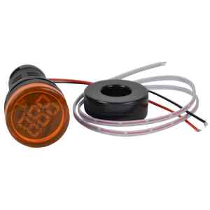 Tracon NYG3-AY Árammérő,LED jelzőfény,sárga 1-100A,Um=230VAC,d=22mm